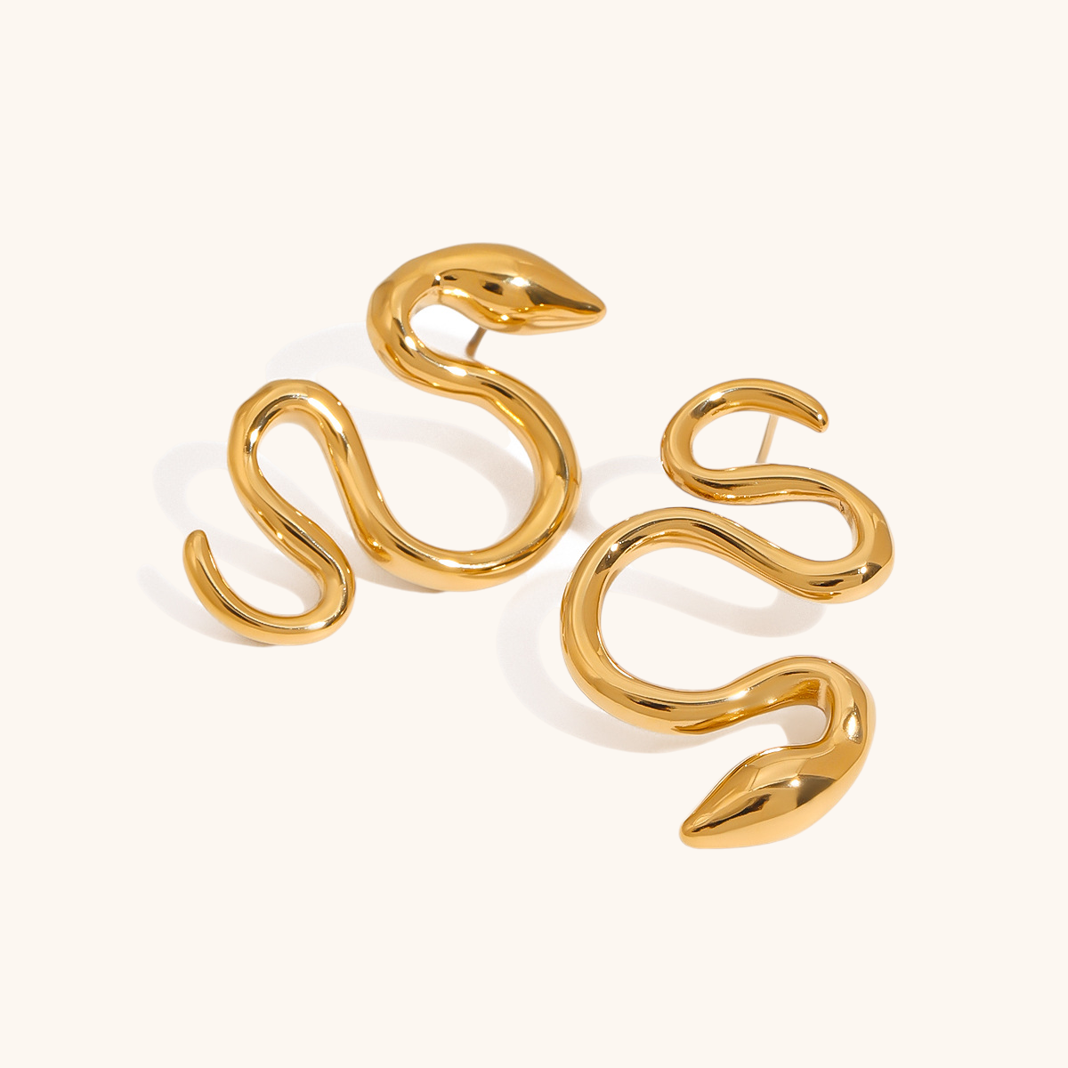 Golden Serpent Earrings