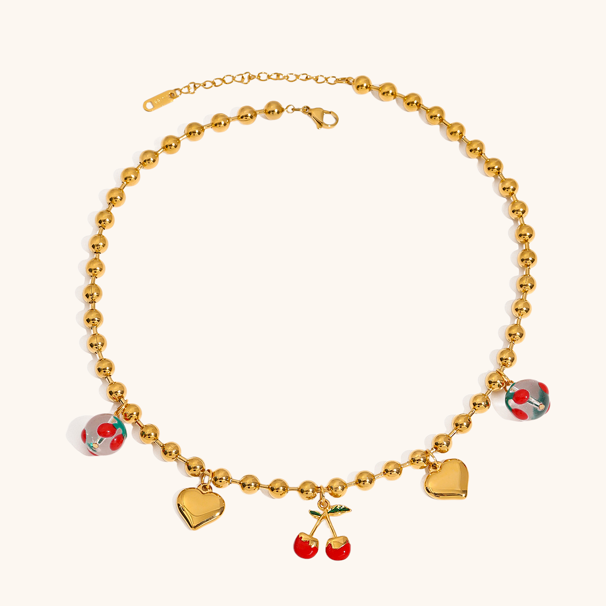 Cherry Bloom Heart Necklace
