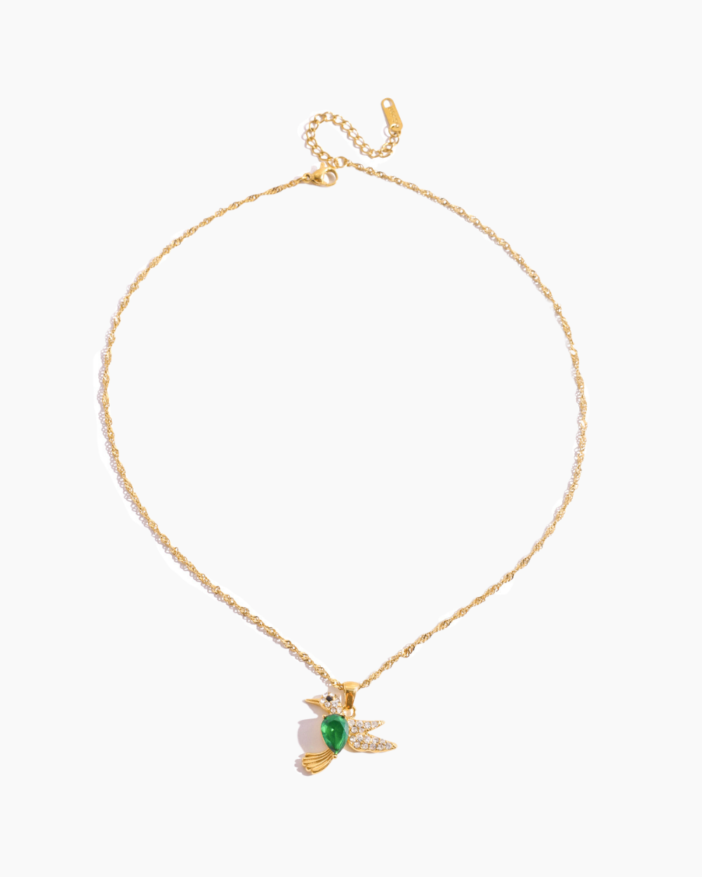 Green Muse Bird Necklace