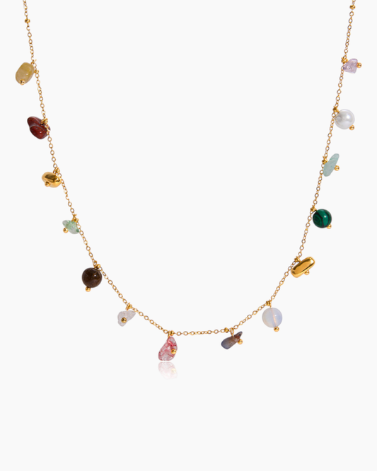Gemstone Charm Dainty Necklace