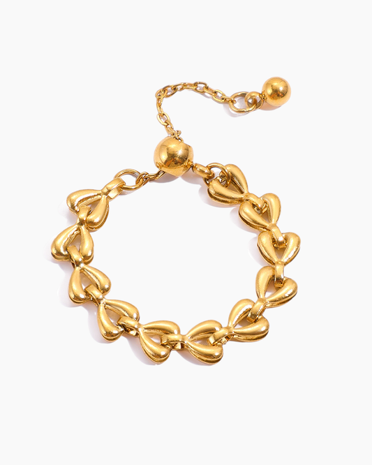 Tiny Hearts Charm Finger Chain