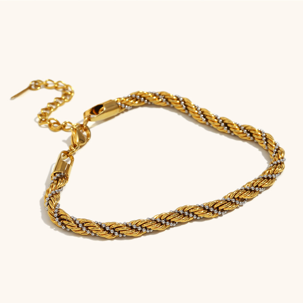 Aqua Halo Chain Bracelet