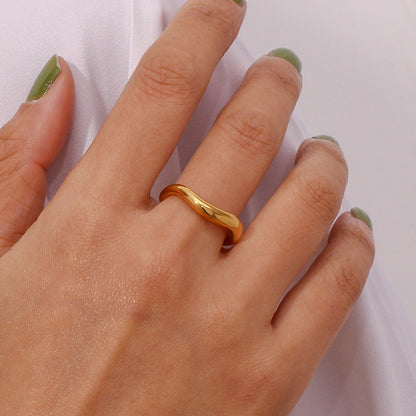 Modern Organic Wave Ring