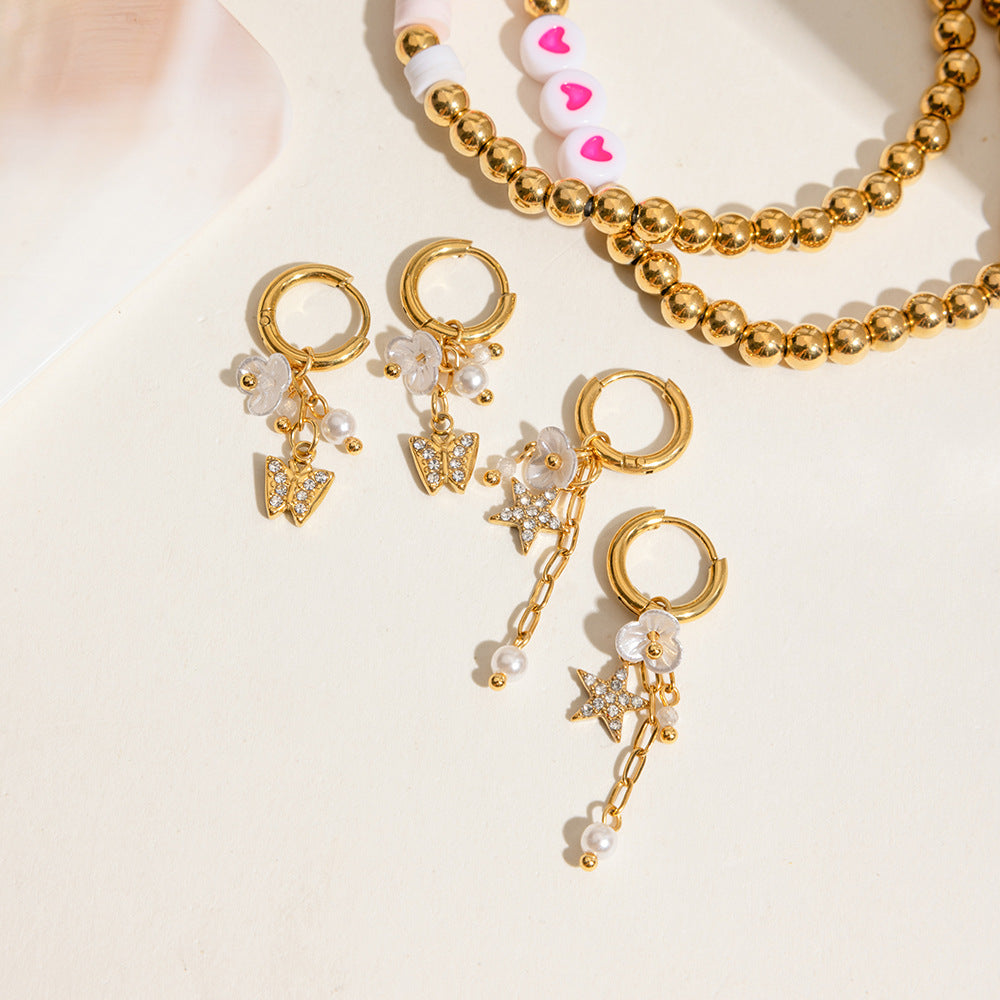 Starlit Bloom Drop Earrings
