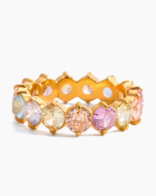Radiant Eternity Ring – Aurora Dream