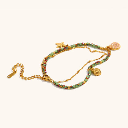 Tropical Tide Beaded Bracelet