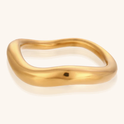 Modern Organic Wave Ring
