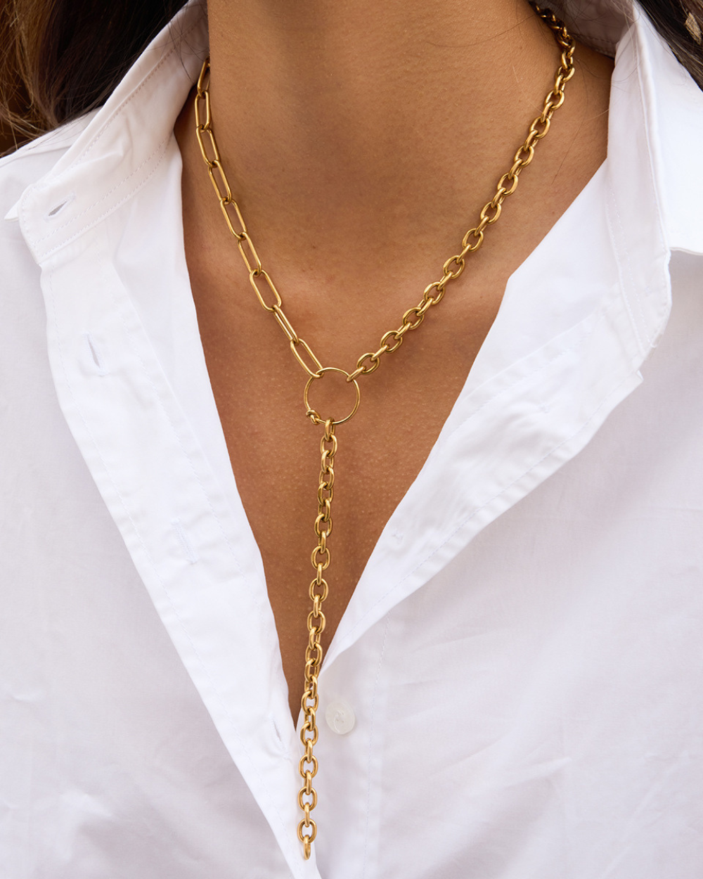 Orbit Drop Chain Necklace