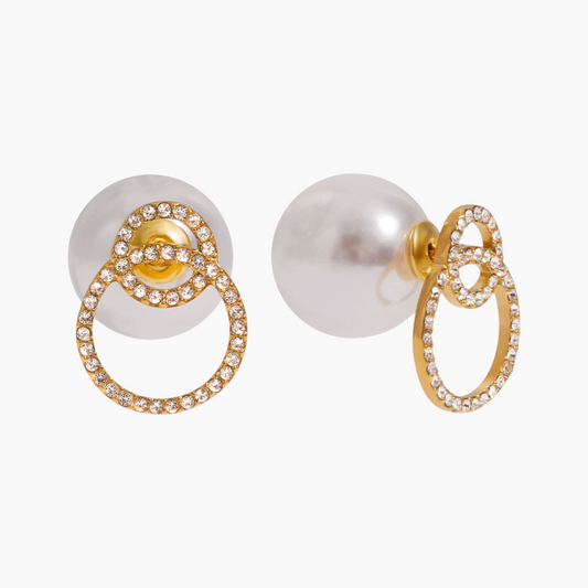 Celeste Pearl Orbit Earrings