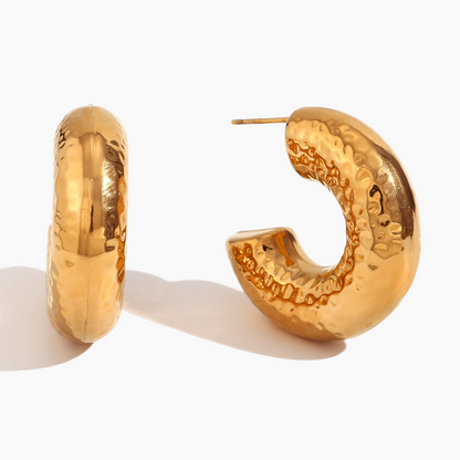 Aurora Textured Hoop Earrings