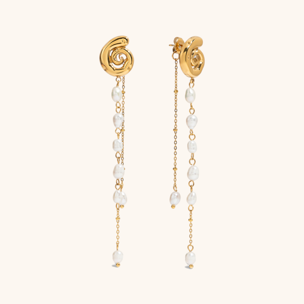 Twist Bloom Pearl Drop Earrings