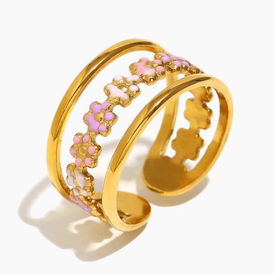 Meadow Bloom Enamel Ring