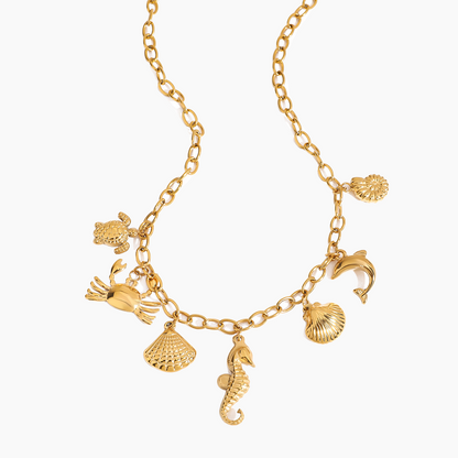 Ocean Creatures Charm Necklace