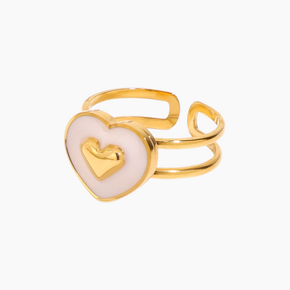 Layered Heart Open Ring