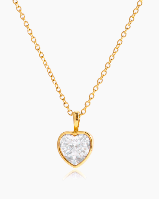 Crystal Heart Pendant Necklace