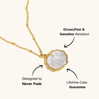 Moonlit Shell Pendant Necklace