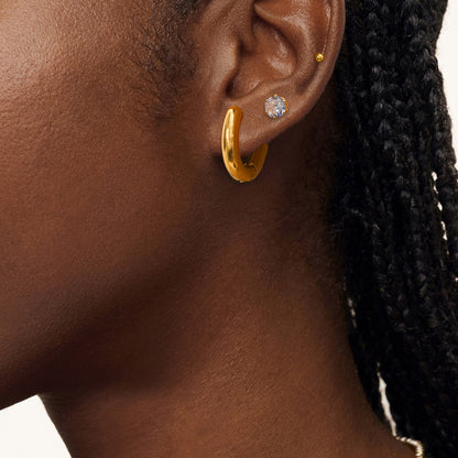 Lustrous Trio – Minimalist Earring Set