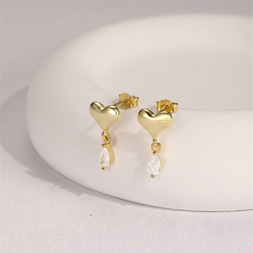 Lovebeam Heart Drop Earrings