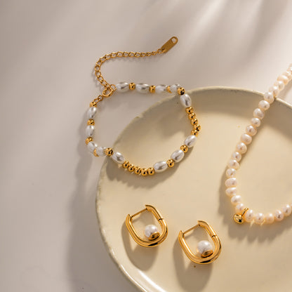 Golden Pearl Harmony Bracelet