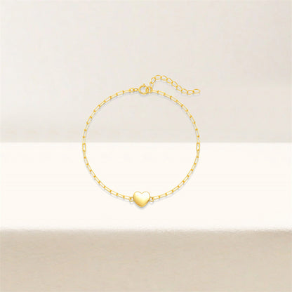 Paperclip Chain Heart Bracelet