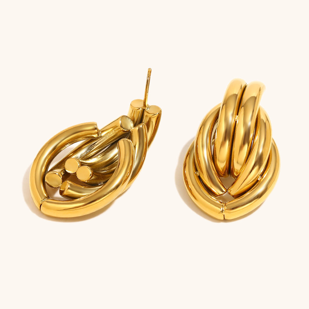 Eterna Knot Hoop Earrings