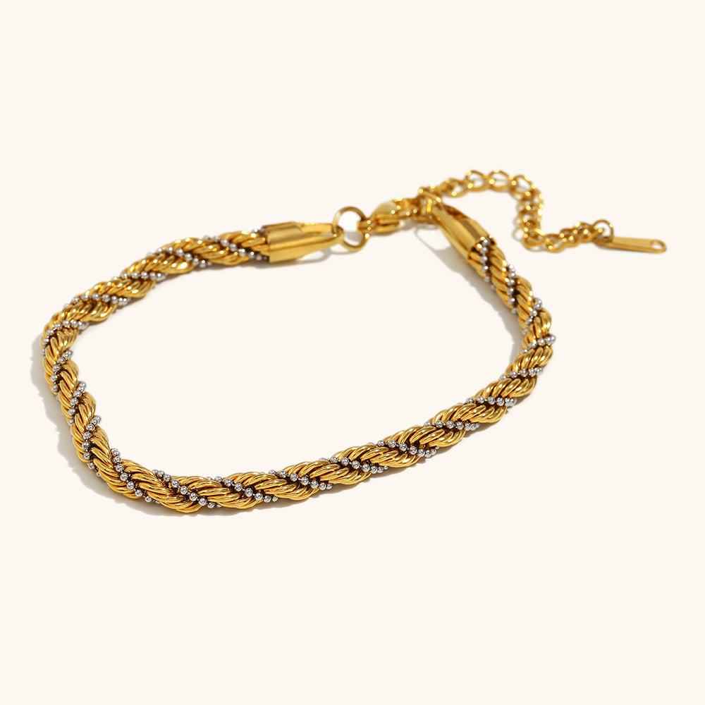 Aqua Halo Chain Bracelet