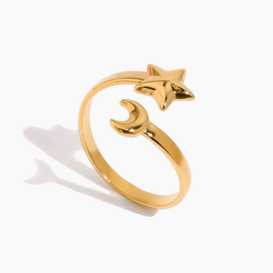 Lunar Wish Open Ring - Golden