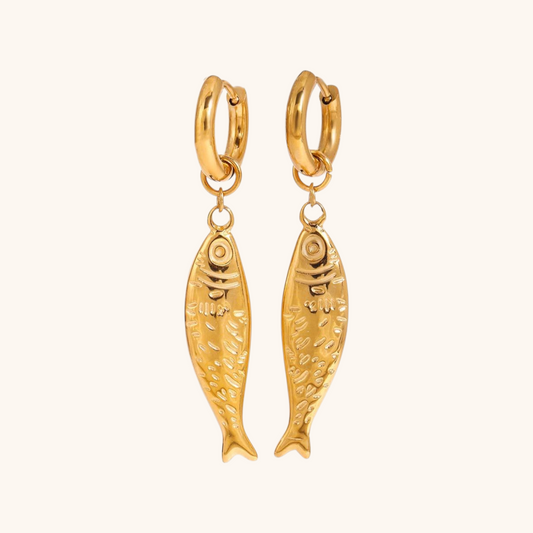 Ocean Gleam Sardine Earrings
