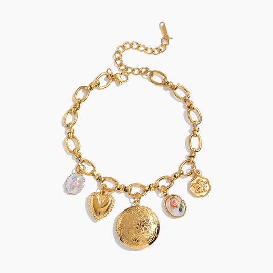 Golden Memory Charm Bracelet