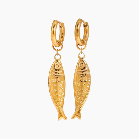 Ocean Gleam Sardine Earrings