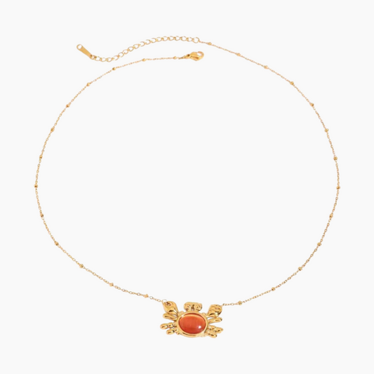 Sunset Crab Necklace