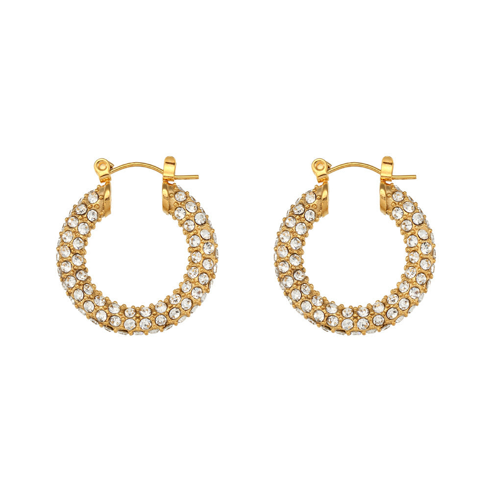 Luxe Pavé Hoop Earrings
