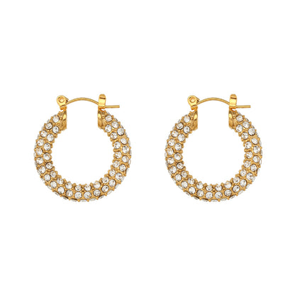 Luxe Pavé Hoop Earrings