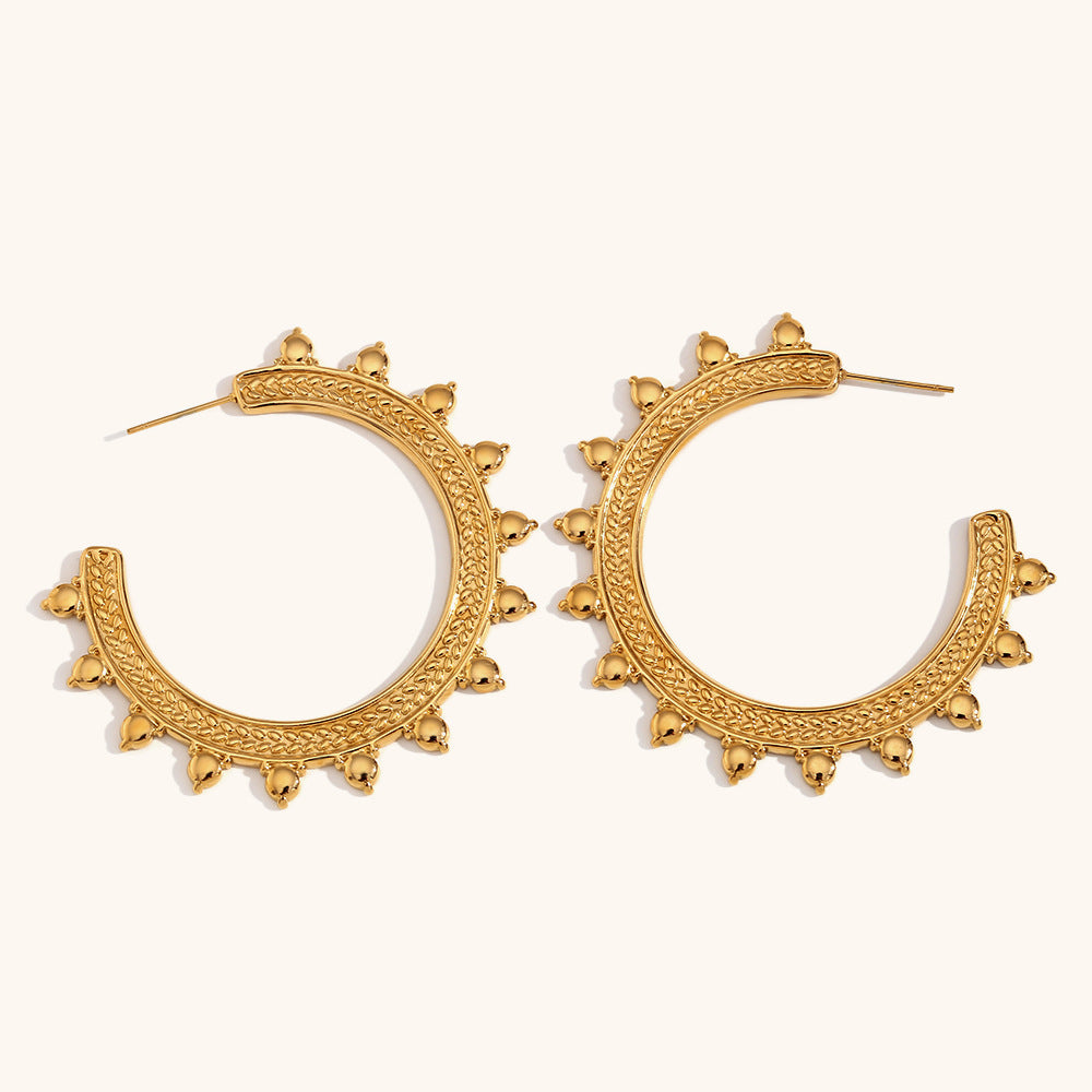 Bohemian Crescent Hoop Earrings