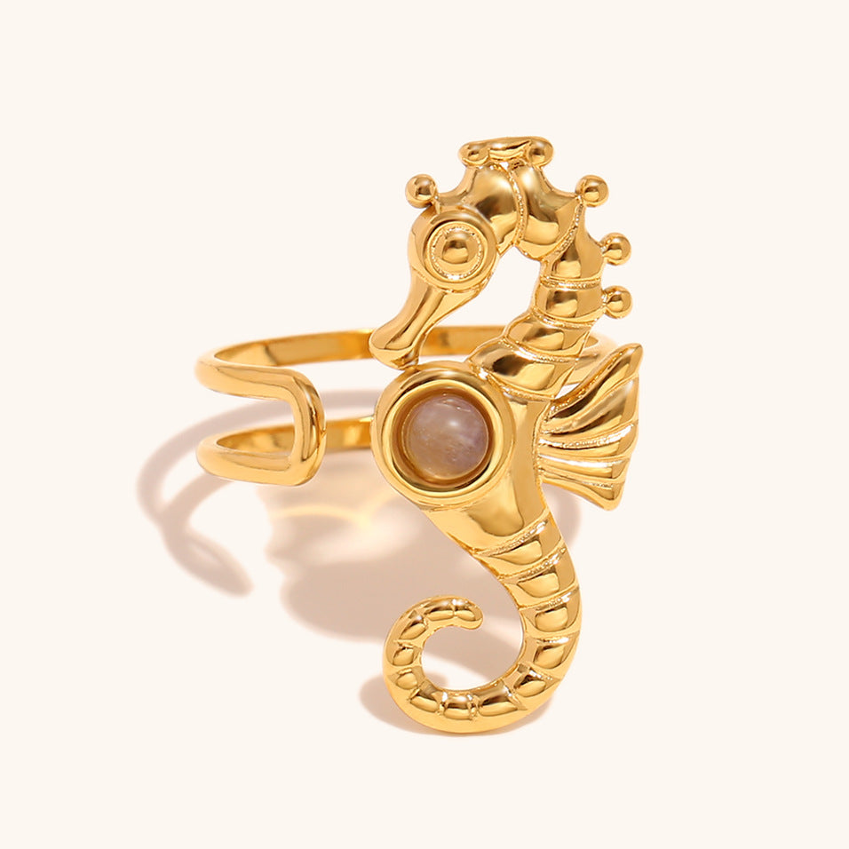 Seahorse Serenity Ring