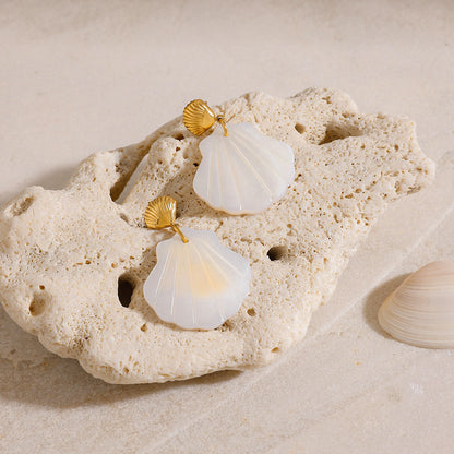 Dawn Shell Drop Earrings