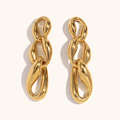 Bold Link Chain Drop Earrings