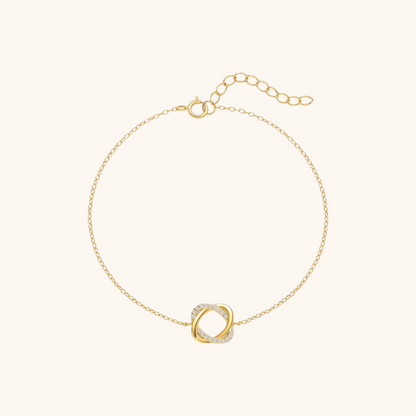 Zirconia Heart Knot Bracelet