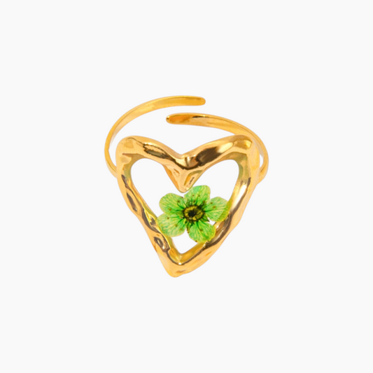 Lucky Bloom Heart Ring
