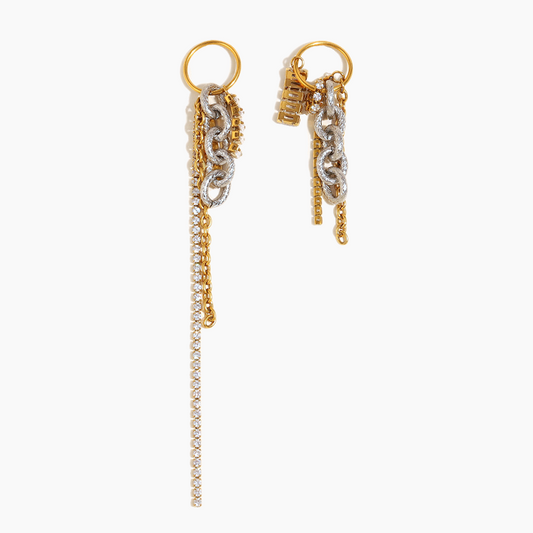 Rebel Glint Chain Drop Earrings