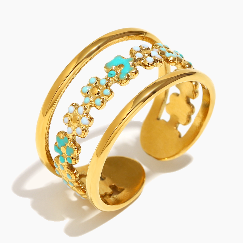 Meadow Bloom Enamel Ring