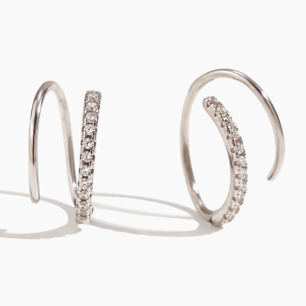 Celeste Zircon Hoop Earrings