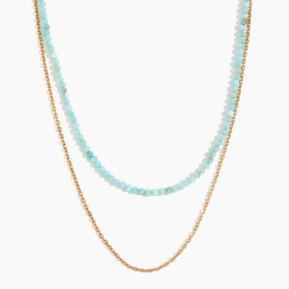 Emerald Drift Layered Necklace