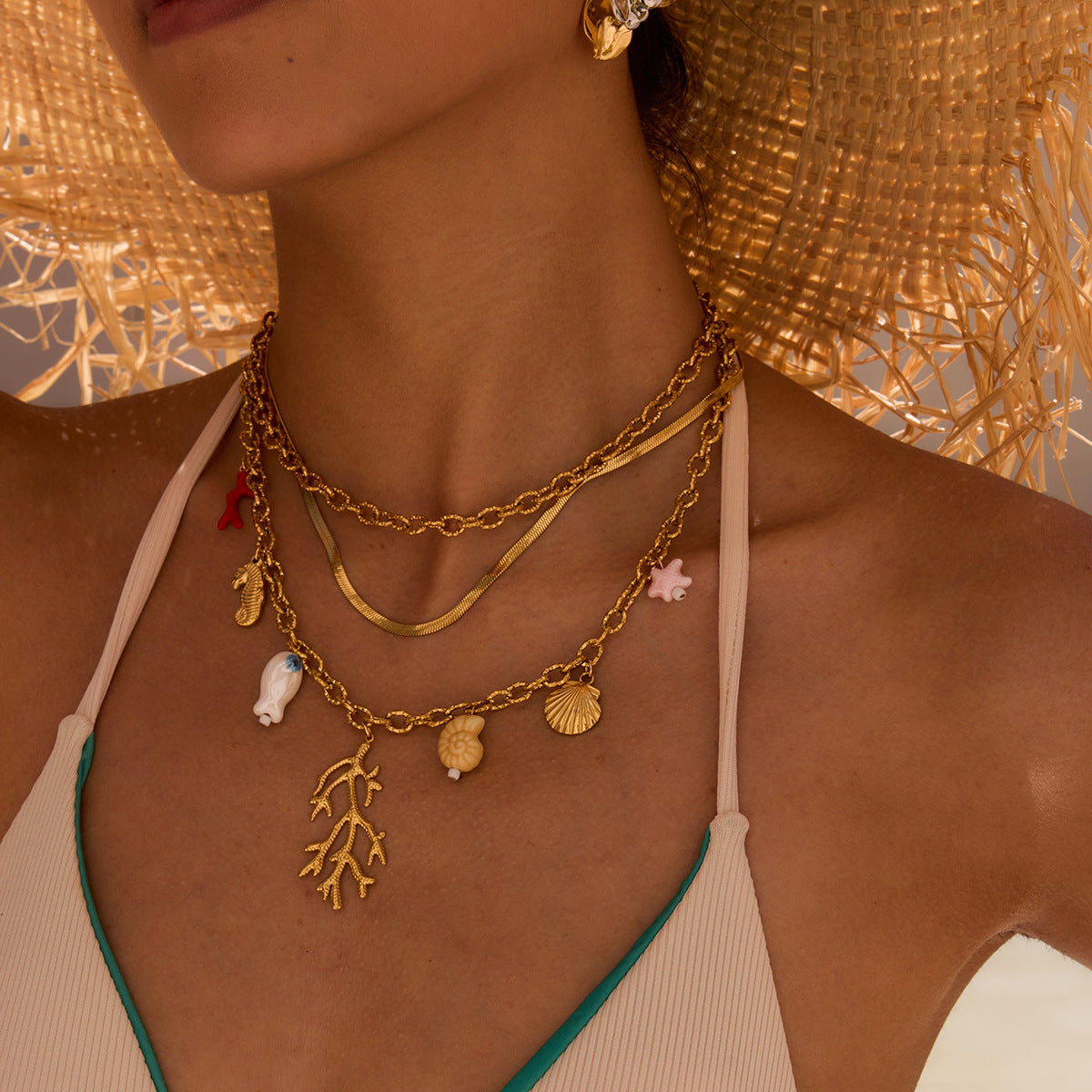 Coral Sea Dream Charm Necklace
