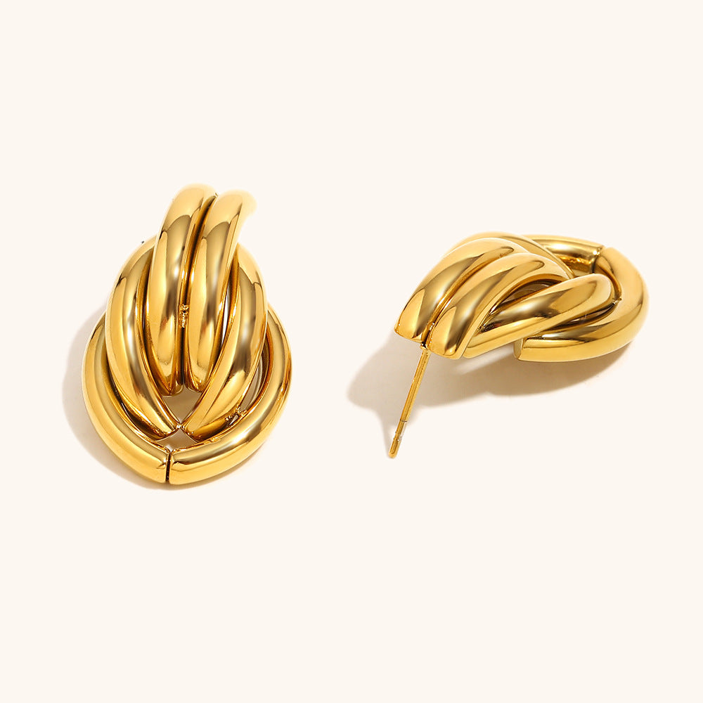 Eterna Knot Hoop Earrings