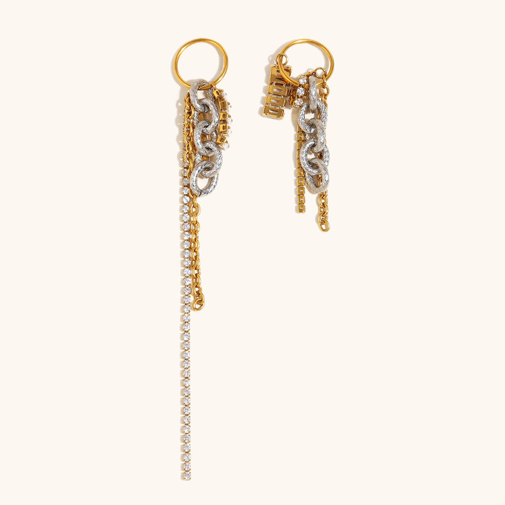 Rebel Glint Chain Drop Earrings