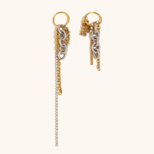 Rebel Glint Chain Drop Earrings