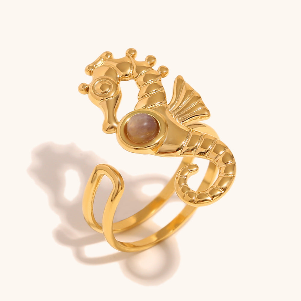 Seahorse Serenity Ring