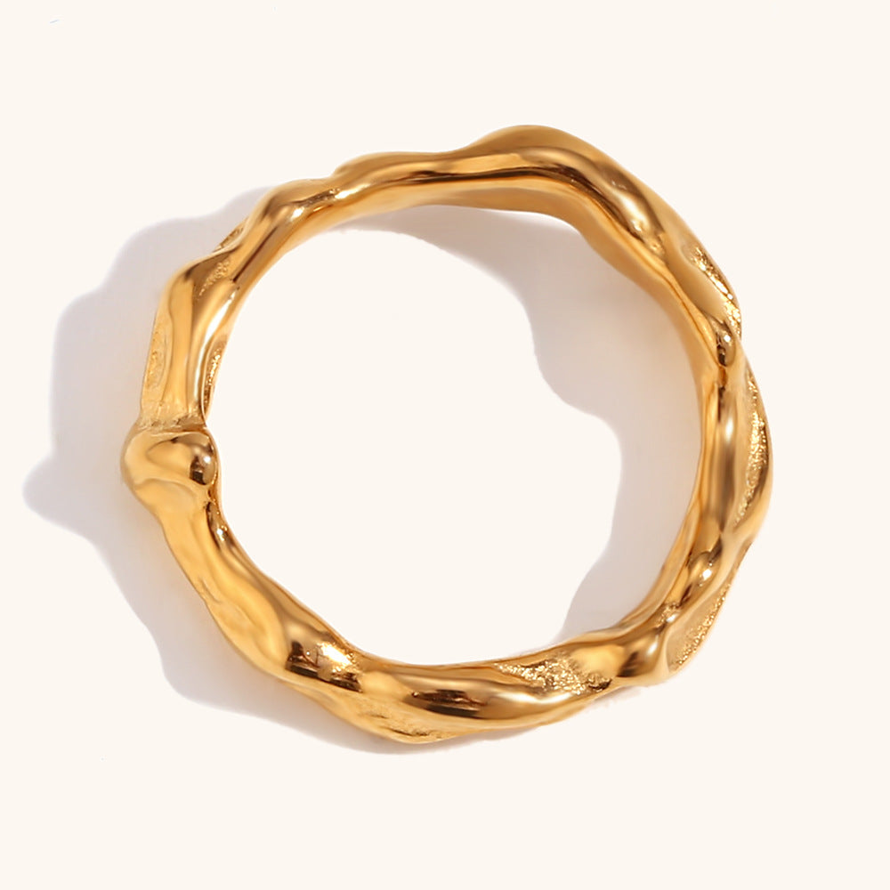 Molten Wave Textured Ring