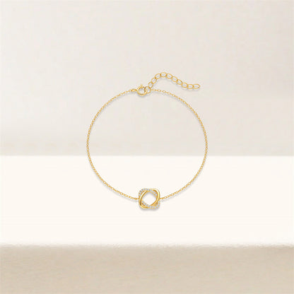 Zirconia Heart Knot Bracelet